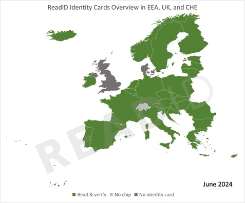 EU ID cards map August 2024